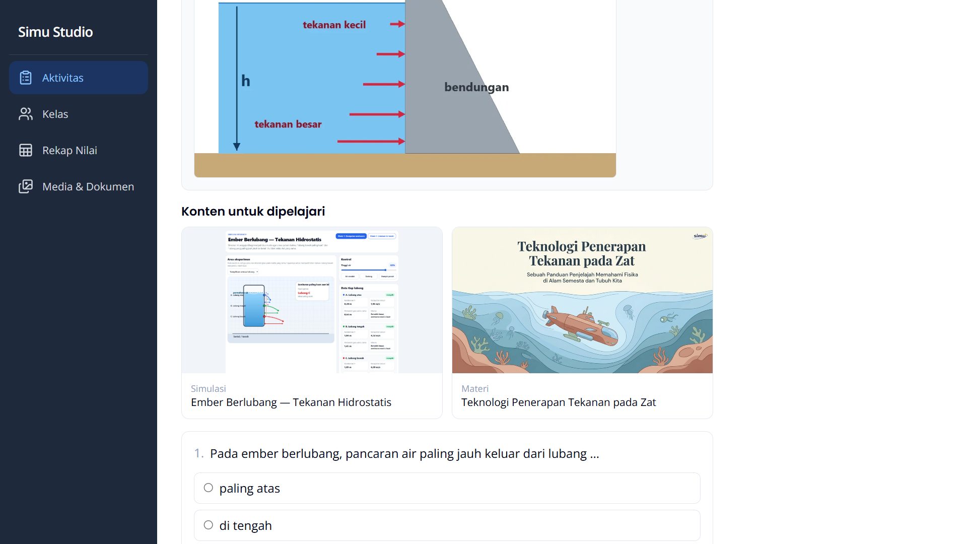 Tab Lihat: aktivitas seperti yang dilihat murid