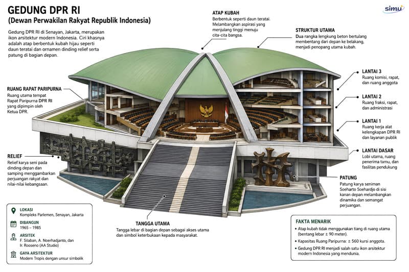 Gedung DPR RI (Dewan Perwakilan Rakyat Republik Indonesia)