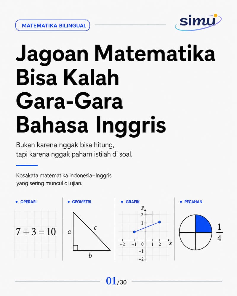 Matematika Bilingual: Istilah Indonesia–Inggris yang Sering Muncul di Soal