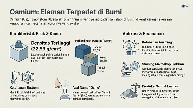 Kartu Unsur 76–100: Osmium sampai Fermium — Set Infografis Siap Cetak