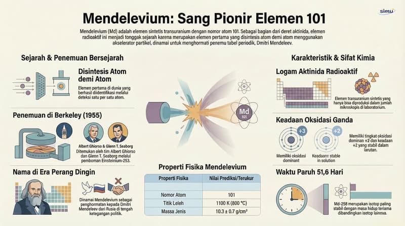 Kartu Unsur 101–118: Mendelevium sampai Oganeson — Set Infografis Siap Cetak
