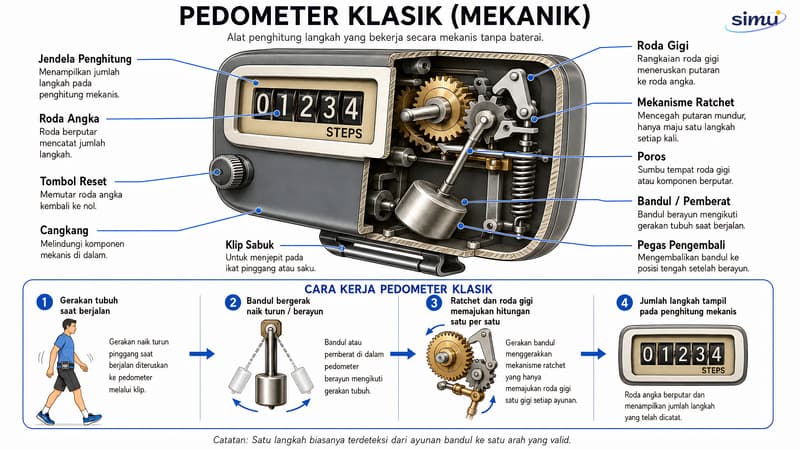 Pedometer Mekanik