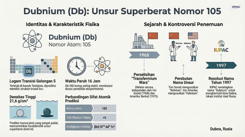 Unsur 105: Dubnium (Db)