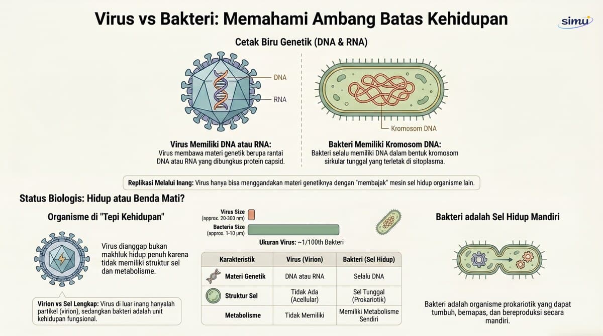 Virus vs Bakteri: Memahami Ambang Batas Kehidupan
