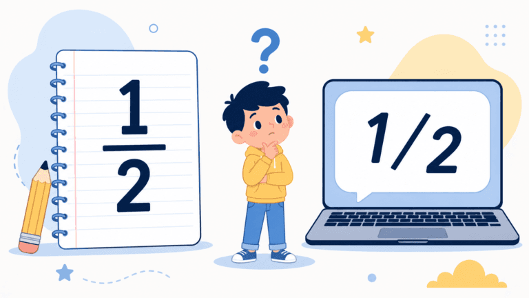 Menulis Pecahan: 1/2 atau Bertumpuk, Mana yang Lebih Tepat?
