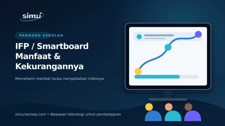 Ilustrasi IFP atau smartboard di sekolah beserta manfaat dan kekurangannya