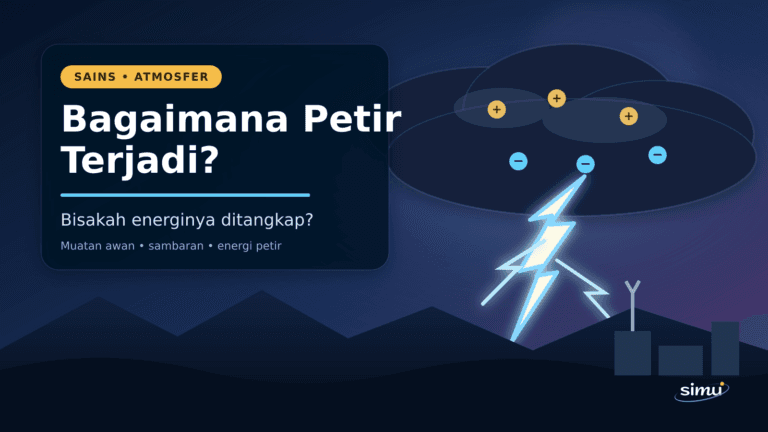 Ilustrasi pembentukan petir dan pertanyaan apakah energi petir dapat ditangkap