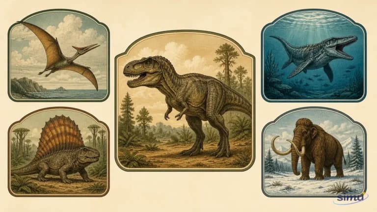 Dinosaurus dan beberapa kelompok hewan purba yang berbeda