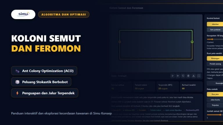 Simulasi Interaktif Koloni Semut dan Feromon